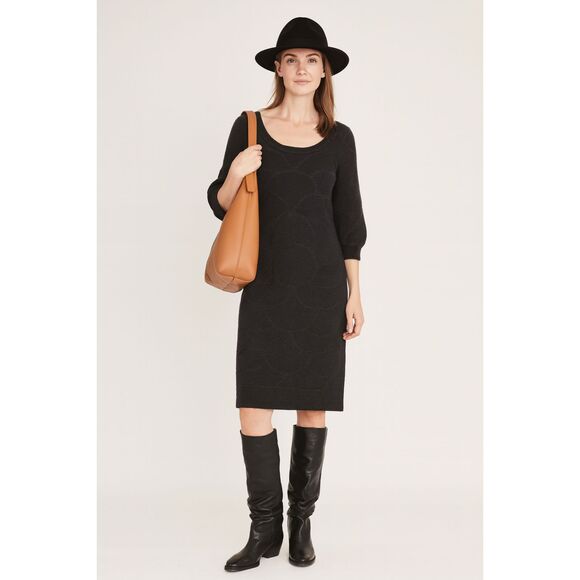 Tibi New York Merino Wool Metallic Shimmer Sweater Dress in Black and Gold XS - Picture 11 of 11